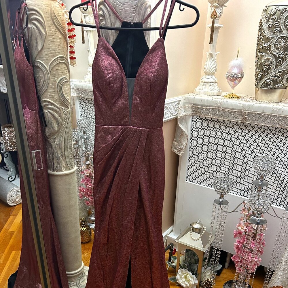 Glitter Dress with Slit